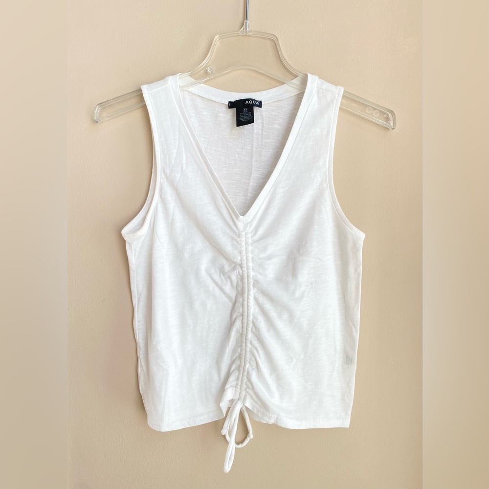 AQUA Drawstring tank top